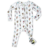 Ice Cream Bamboo Convertible Footie - HoneyBug 