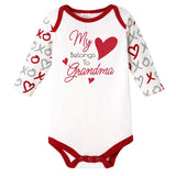 Grandma Baby Bodysuit – Heart Print Cotton Outfit