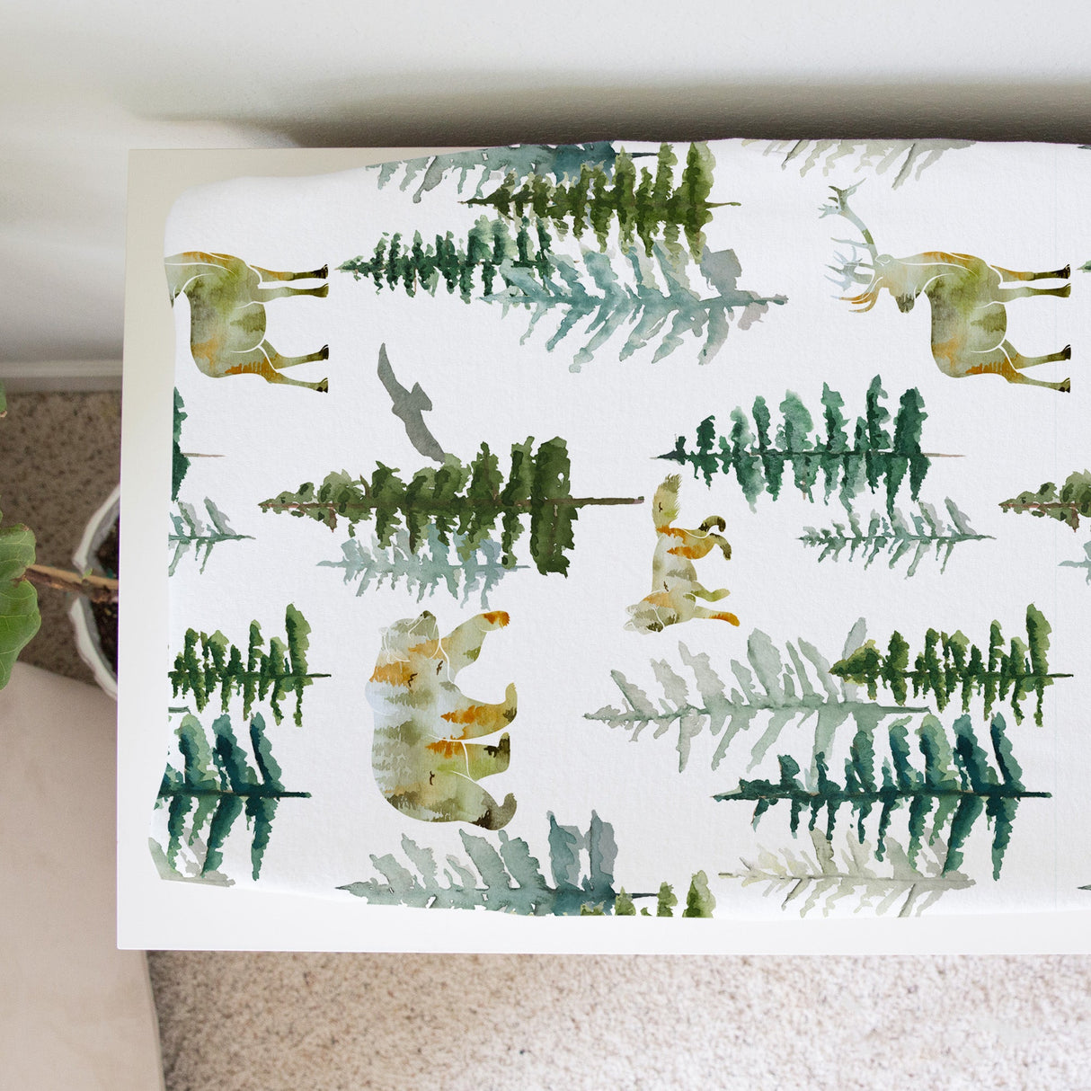 Changing Pad Cover - In The Woods - HoneyBug 