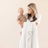 Chunky Knit Throw Blanket - Ivory - HoneyBug 