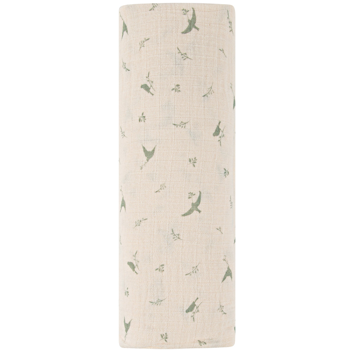 Cotton Muslin Swaddle Blanket - Sage Bird - HoneyBug 