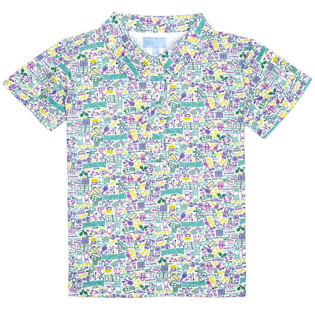 Tennis Boy's Polo Shirt - HoneyBug 