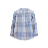 James Shirt - Blue-slub Check - HoneyBug 