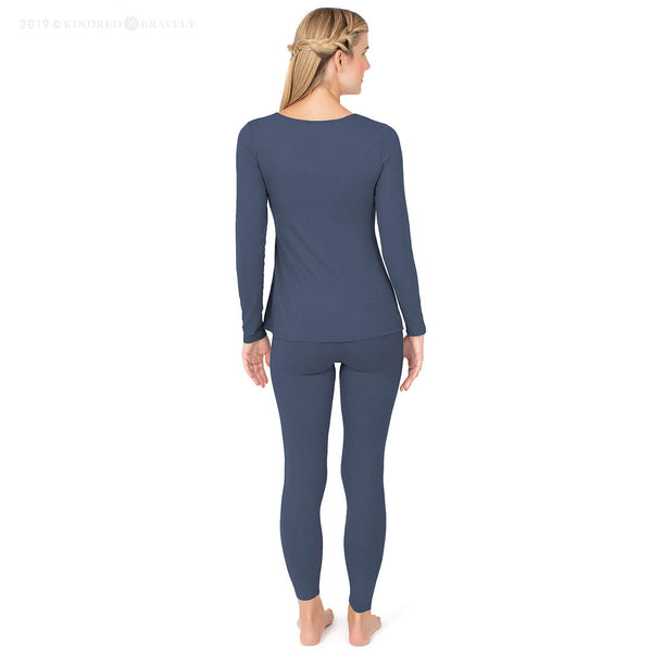 Jane Nursing Pajama Set | Slate Blue - HoneyBug 