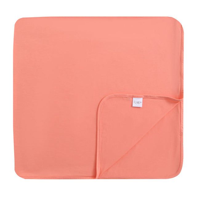 Joyful Coral Bamboo Swaddle Blanket - HoneyBug 