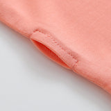 Joyful Coral Zippered Baby Romper - HoneyBug 