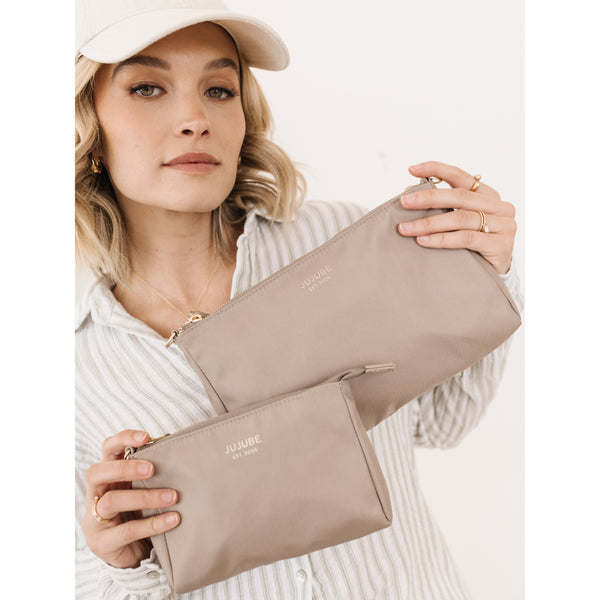 3-piece Pouch Set Taupe - HoneyBug 