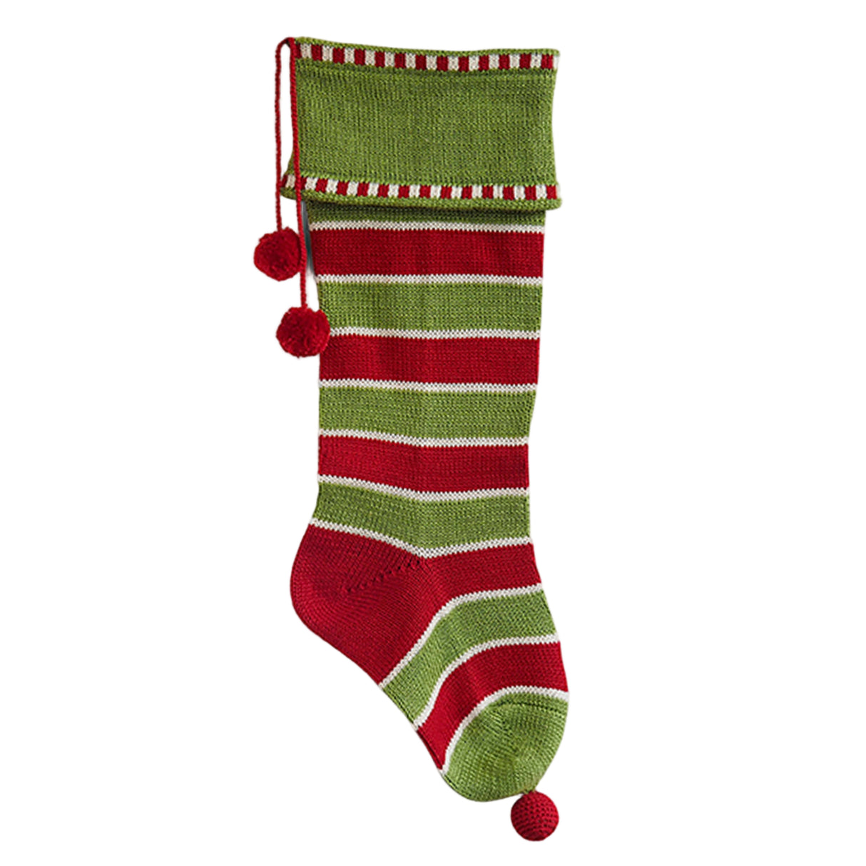 Striped Smooth-Cuff Stocking