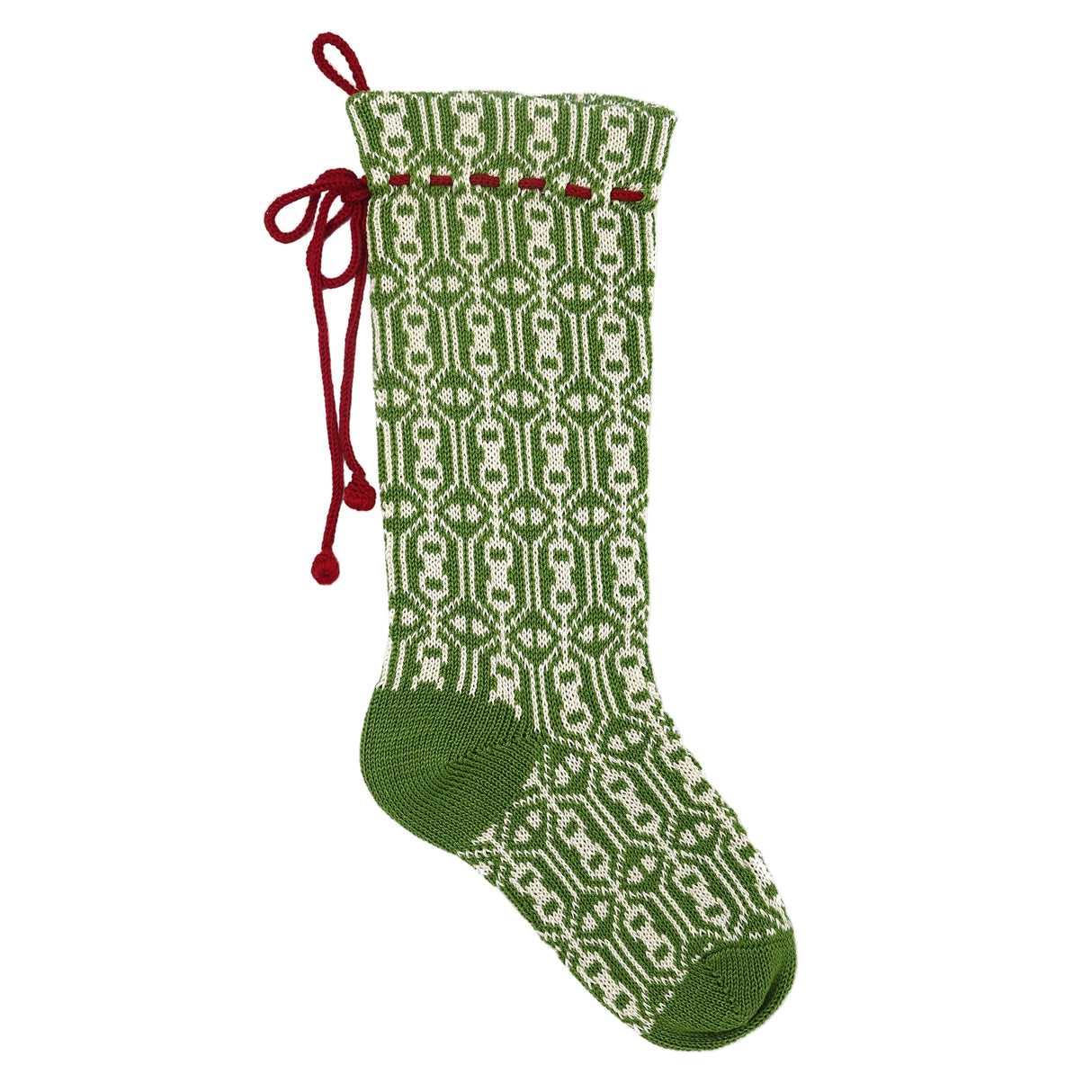 Green Patterned Stocking