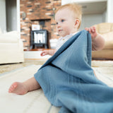 Denim Knit Blanket - HoneyBug 
