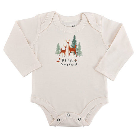 long sleeve graphic bodysuit | deer to my heart - HoneyBug 