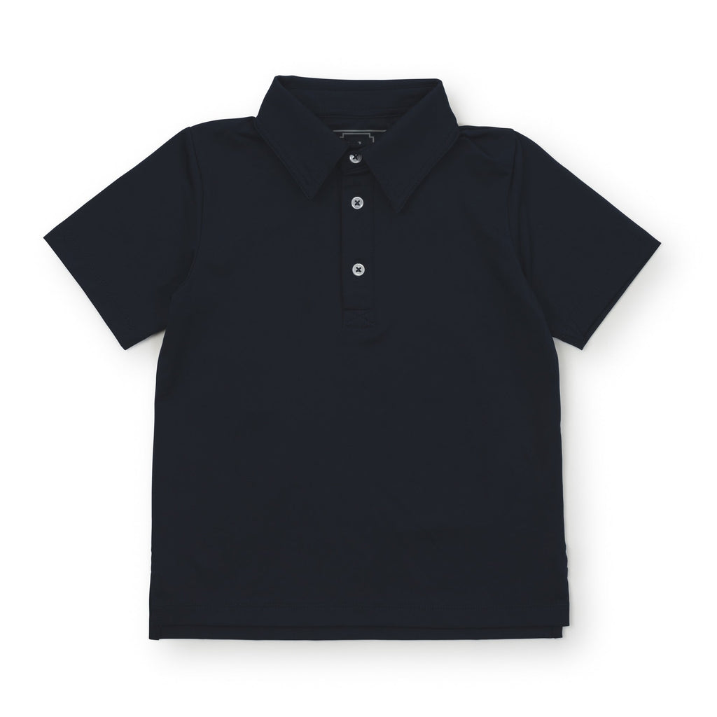 Will Boys' Golf Performance Polo Shirt - Navy - HoneyBug 