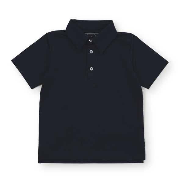 Will Boys' Golf Performance Polo Shirt - Navy - HoneyBug 