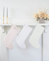 Quilted Linen Stocking - HoneyBug 