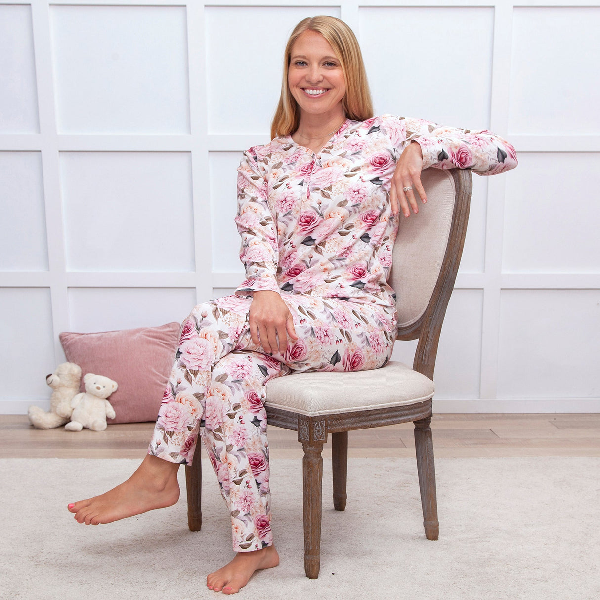 Garden Bouquet Women's Bamboo Pajama Set - HoneyBug 
