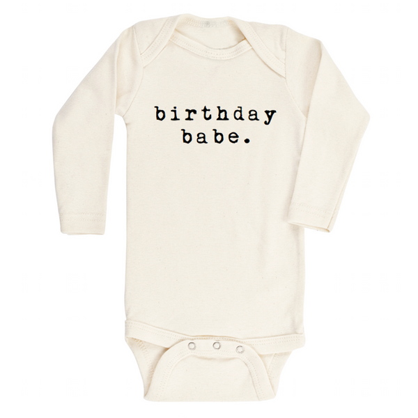 Birthday Babe - Long Sleeve Organic Cotton Bodysuit - HoneyBug 