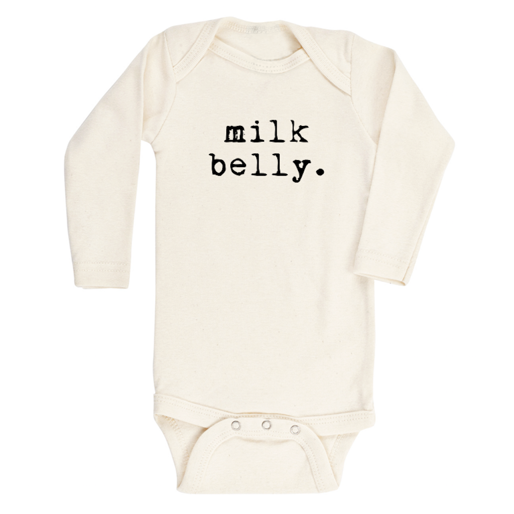 Milk Belly - Long Sleeve Organic Baby Bodysuit - HoneyBug 