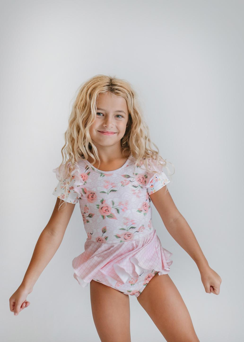 Pale Rose Skirted Leotard - HoneyBug 