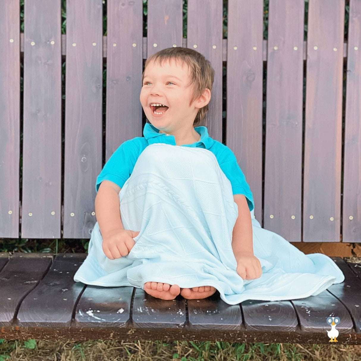 Mint Knit Blanket - HoneyBug 