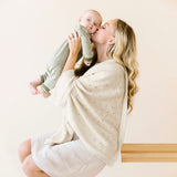 Organic Baby Blanket Knit Pointelle - Vanilla