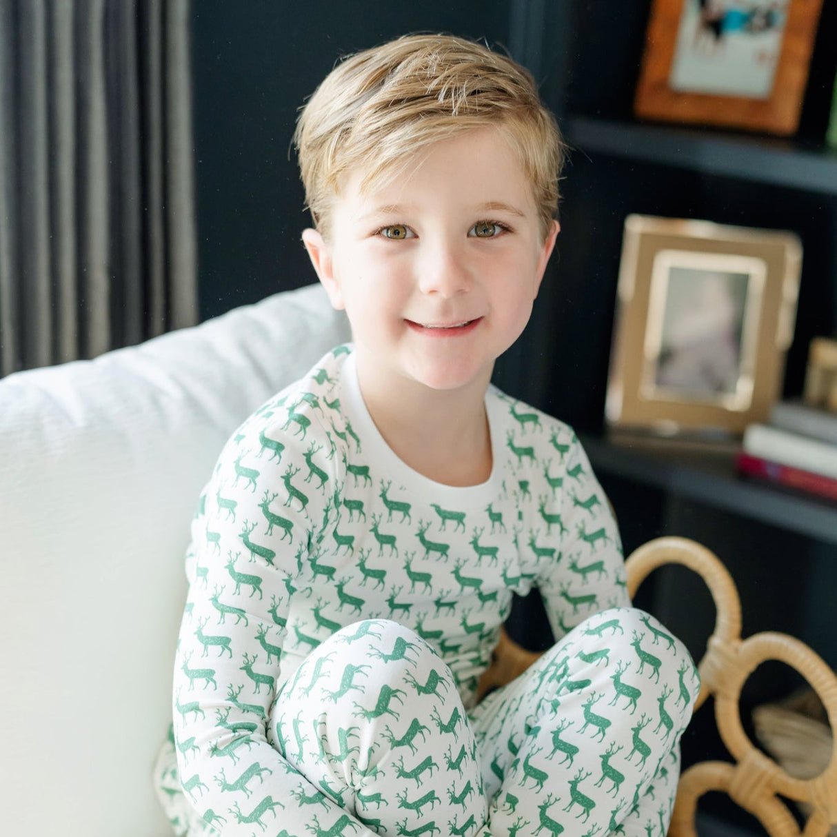 Grayson Boys' Pajama Pant Set - Woodland Deer - HoneyBug 