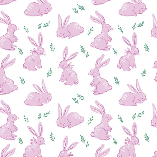 Parker Girls' Pima Cotton Zipper Pajama - Bunny Hop Pink - HoneyBug 