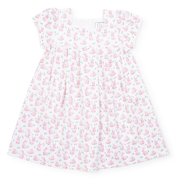 Lizzy Girls' Woven Pima Cotton Dress - Bunny Hop Pink - HoneyBug 