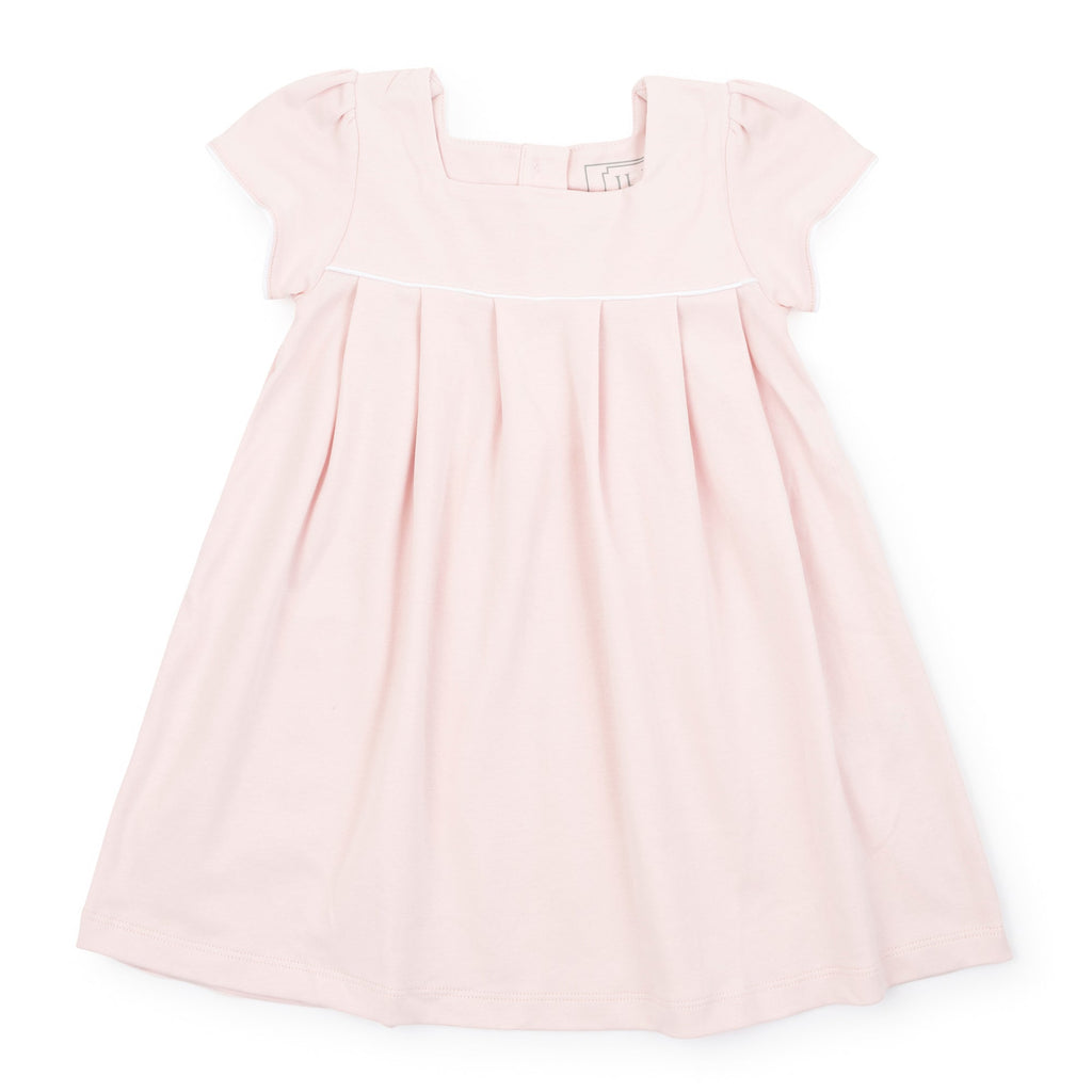 Lizzy Girls' Woven Pima Cotton Dress - Light Pink - HoneyBug 
