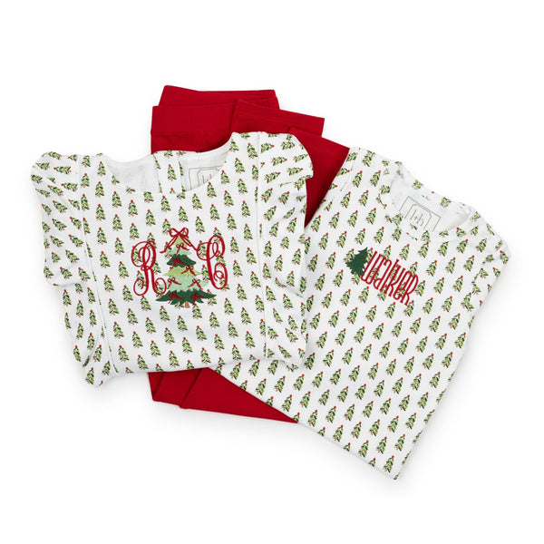 Edie Girls' Cotton Sweatshirt Jogger Set - Oh Christmas Tree - HoneyBug 