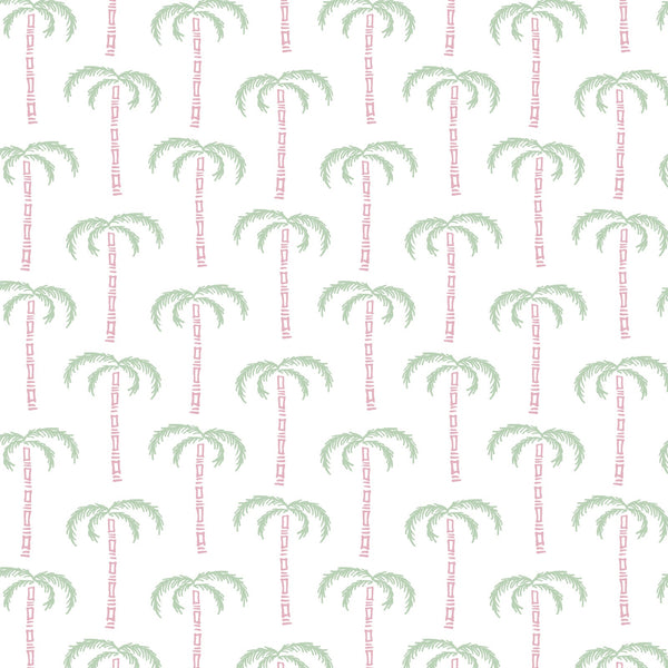 Alden Girls' Pima Cotton Pajama Pant Set - Pacific Palms Pink - HoneyBug 