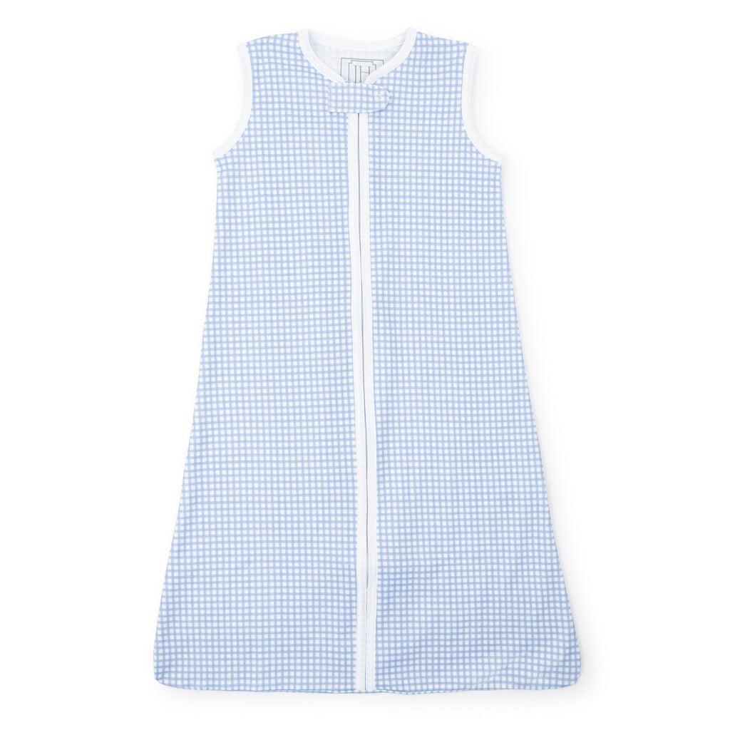 Wearable Boys' Pima Cotton Blanket - Light Blue Box Plaid - HoneyBug 