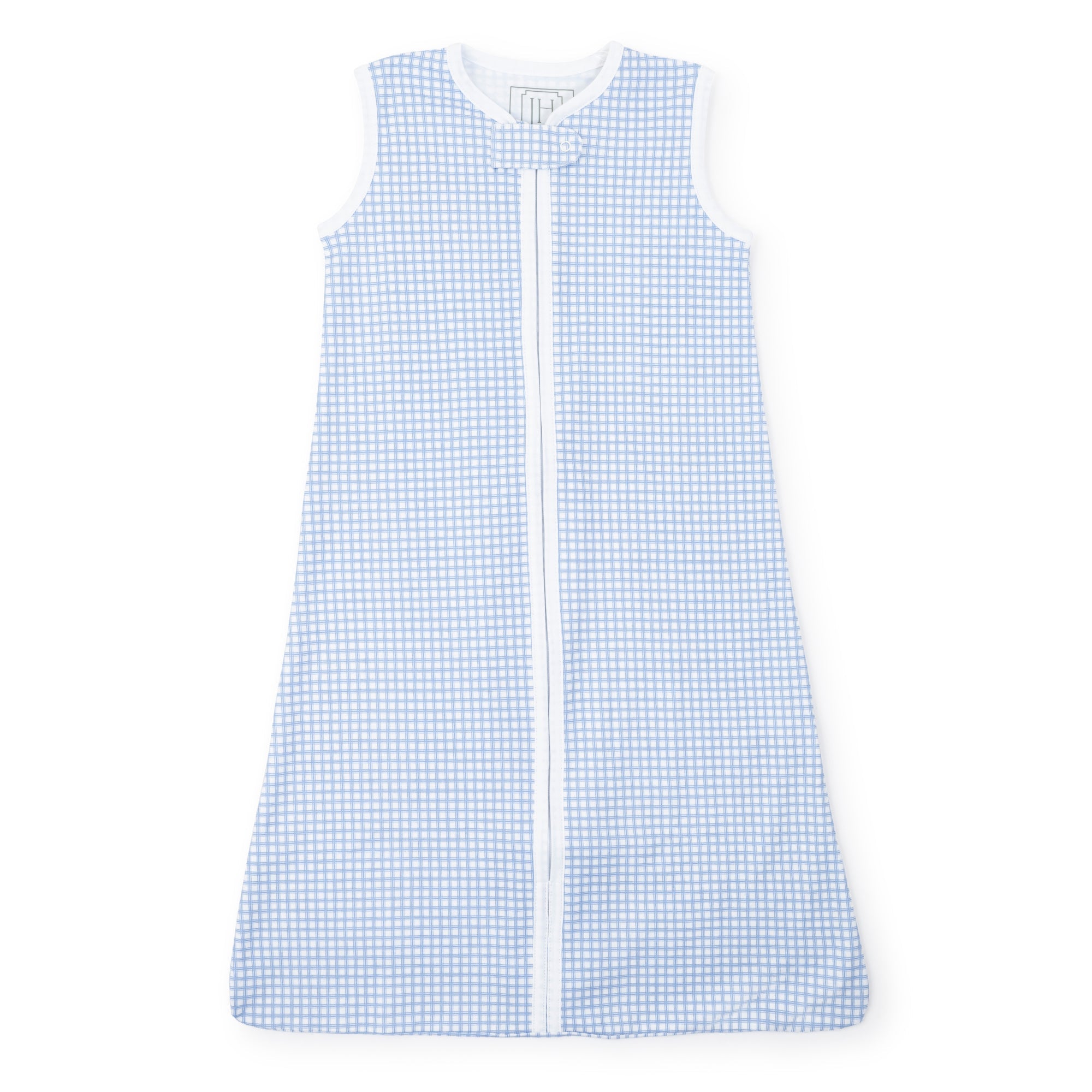 Wearable Boys' Pima Cotton Blanket - Light Blue Box Plaid - HoneyBug 