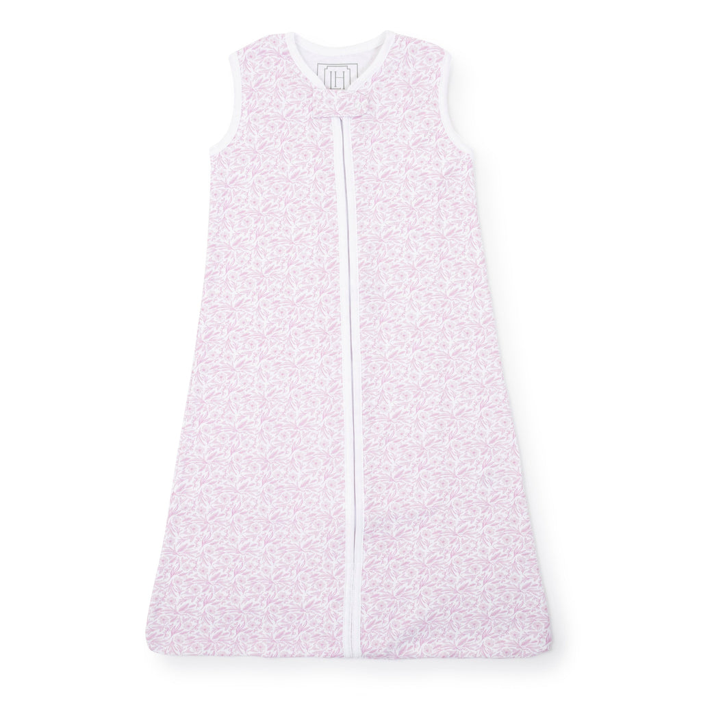 Wearable Girls' Pima Cotton Blanket - Pretty Pink Blooms - HoneyBug 