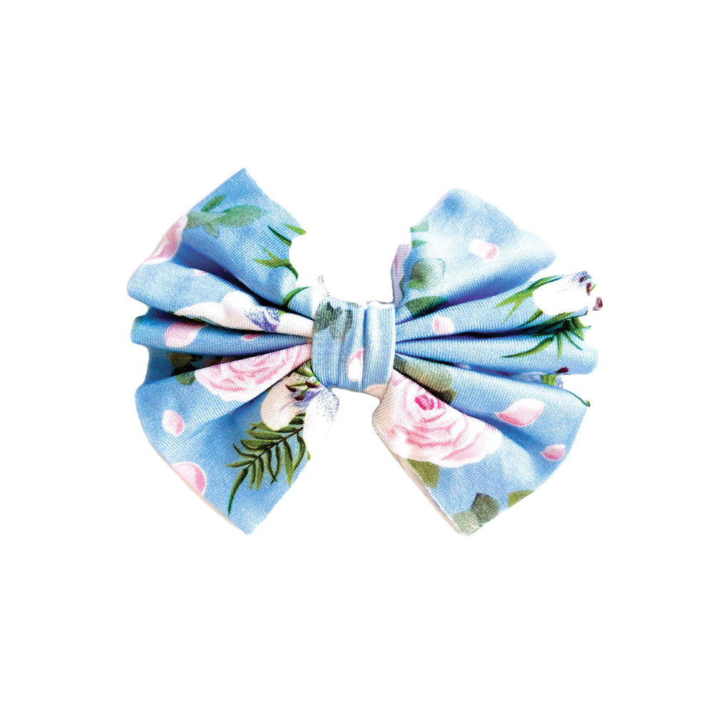 Lillian Floral Bamboo Tied Bow - HoneyBug 