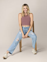 Sublime® Bamboo Maternity & Nursing Longline Bra Top | Twilight - HoneyBug 