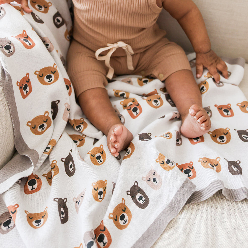 Little Dreamer Organic Baby Blanket - Little Camper - HoneyBug 