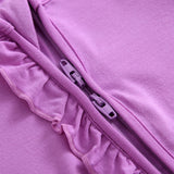 Luxie Lavender Ruffled Zipper Baby Romper - HoneyBug 