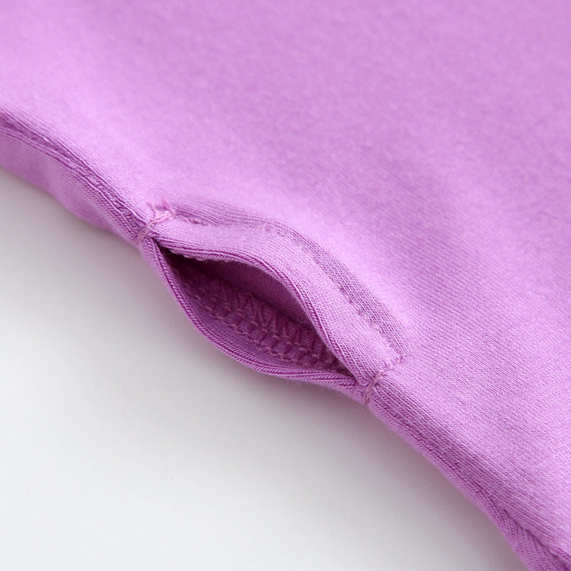 Luxie Lavender Ruffled Zipper Baby Romper - HoneyBug 