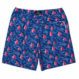 Mens Sailboat Rock Swim Short - HoneyBug 
