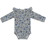 Bluebell Ruffle Sleeve Pointelle Bamboo Bodysuit - HoneyBug 