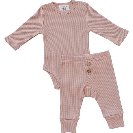 Pink Bodysuit Waffle Set - HoneyBug 