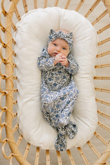 Bluebell Pointelle Bamboo Knot Gown - HoneyBug 