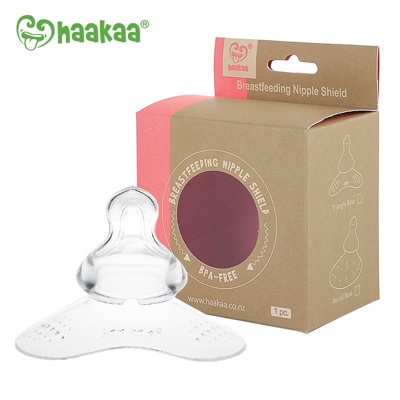 Haakaa Silicone Breastfeeding Nipple Shield with Orthodontic Nipple, 1 PK - HoneyBug 