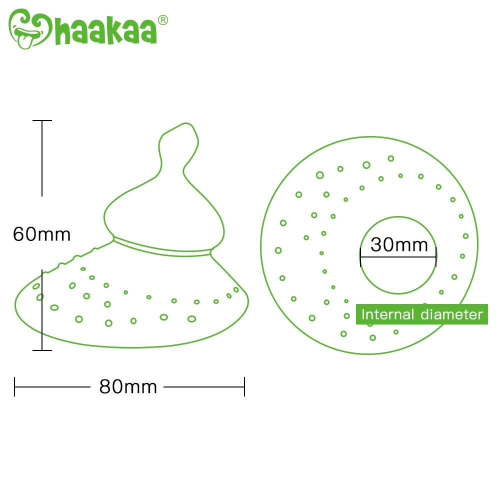 Haakaa Silicone Breastfeeding Nipple Shield with Orthodontic Nipple, 1 PK - HoneyBug 