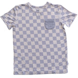 CLOUDY CHECKERS DREAM POCKET TEE - HoneyBug 