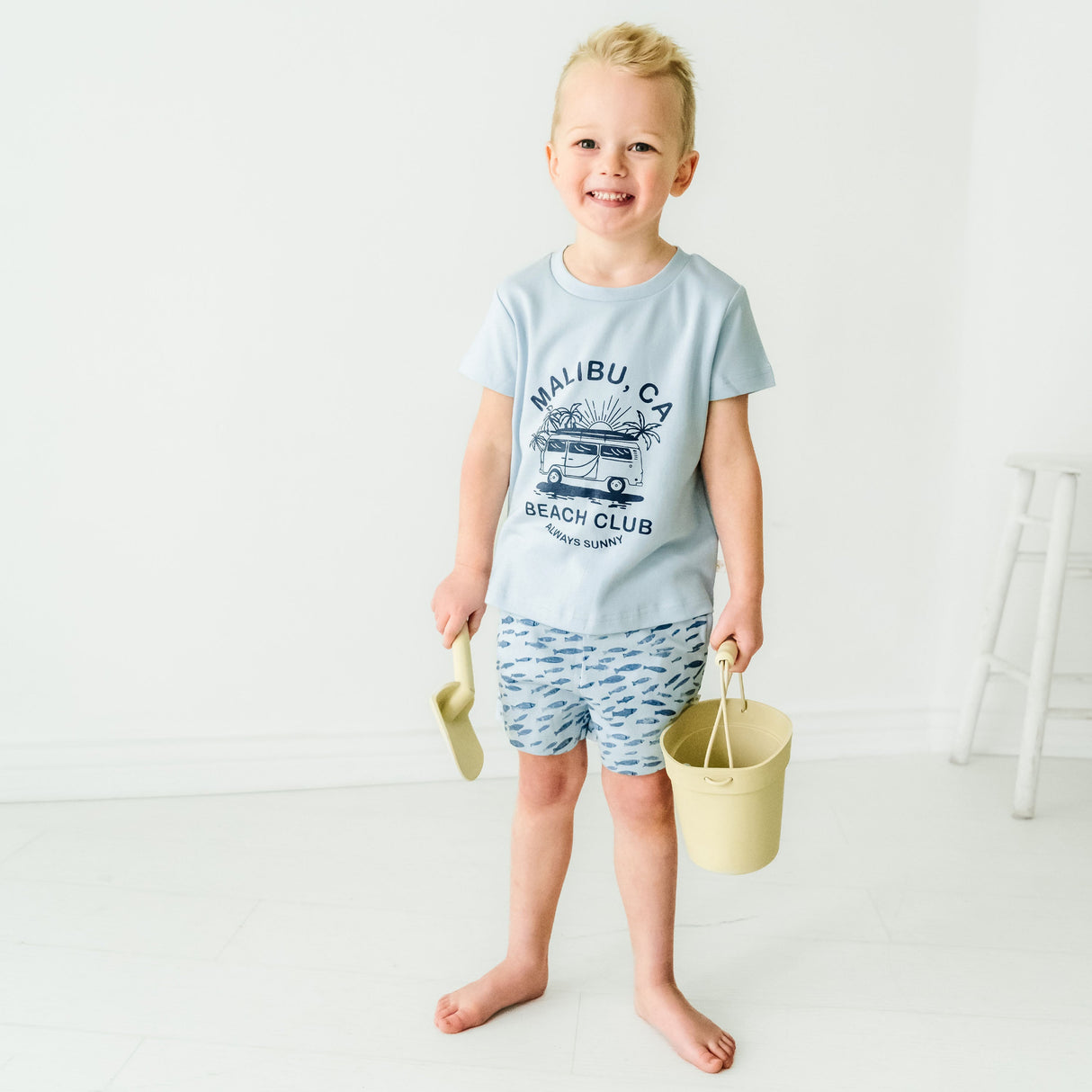 Organic Kids T-Shirts - Malibu Beach Club - HoneyBug 