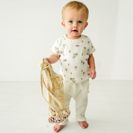 Organic Baby Toddler T-shirt & Pant Set - Malibu - HoneyBug 