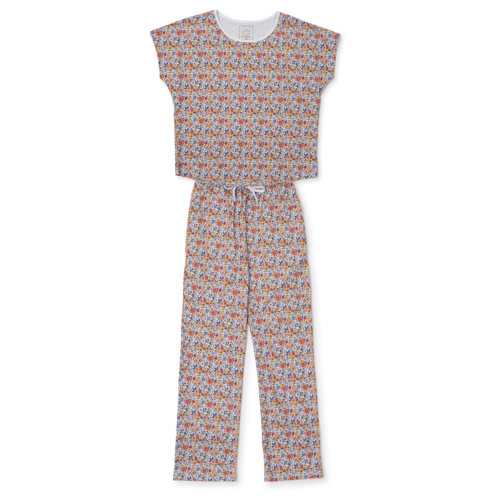Marcia Women's Pima Cotton Pajama Pant Set - Falling For Floral - HoneyBug 