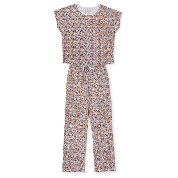 Marcia Women's Pima Cotton Pajama Pant Set - Falling For Floral - HoneyBug 