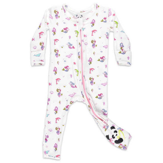 Mermaid Bamboo Convertible Footie - HoneyBug 
